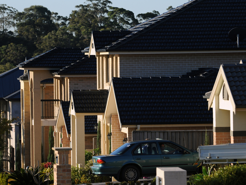 A new housing estate in the south western suburb of Barden Ridge, Sydney, Tuesday, May 22, 2012. (AAP Image/Dean Lewins) NO ARCHIVING