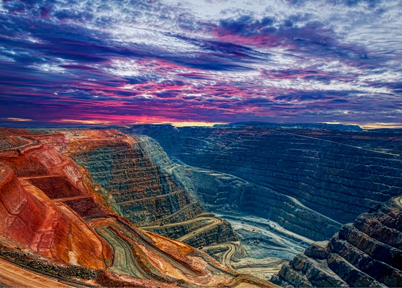 Gold mine open pit the Super Pit Kalgoorlie Western Australia